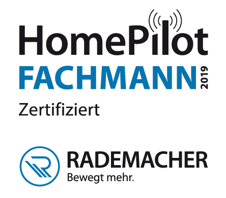 HomePilot Fachmann 2019 
Zertifiziert
RADEMACHER
Bewegt mehr.